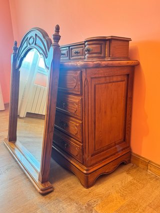 Dormitorio completo de madera maciza ebanistería