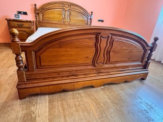 Dormitorio completo de madera maciza ebanistería