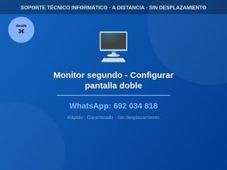 Monitor segundo - Configurar pantalla doble
