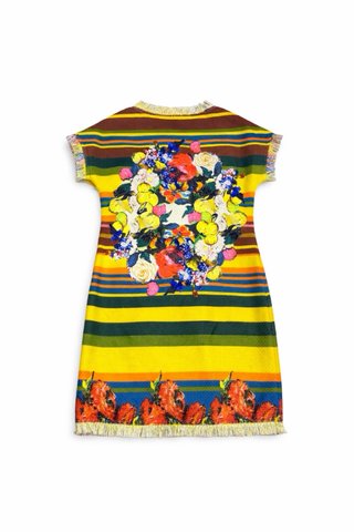 Nuevo. Vestido Estampado siciliano. T. M