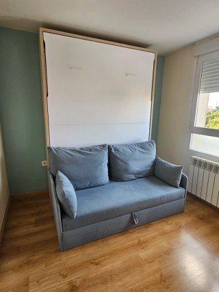 Cama Abatible Matrimonio con Sofá