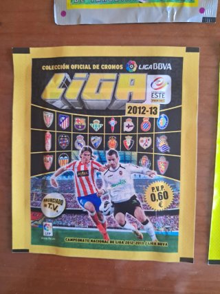 Lote 8 sobres cromos fútbol LIGA SIN ABRIR