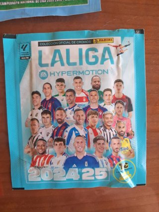 Lote 8 sobres cromos fútbol LIGA SIN ABRIR