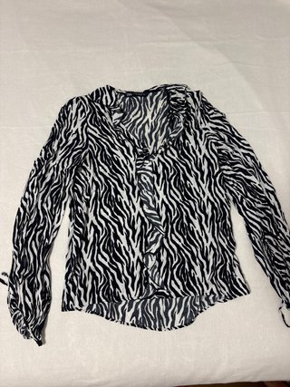 Blusa Zara Cebra Manga Larga