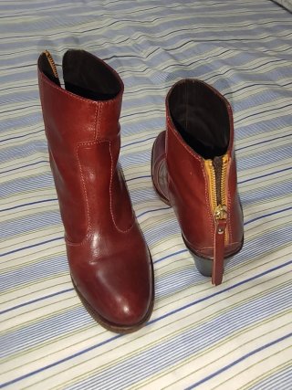 Botines piel marrón rojizo T39