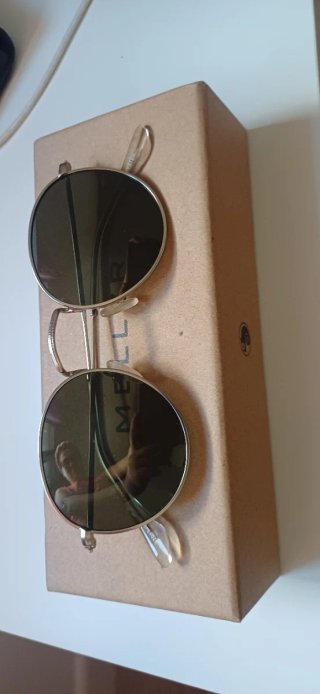 Gafas de sol Meller redondas plateadas