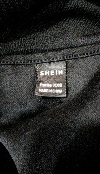 Vestito tubino Shein nero maniche a rete