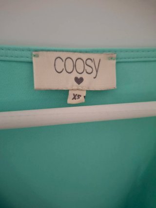 Vestido Coosy verde azulado talla XS.