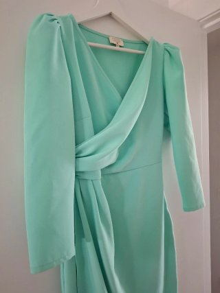 Vestido Coosy verde azulado talla XS.