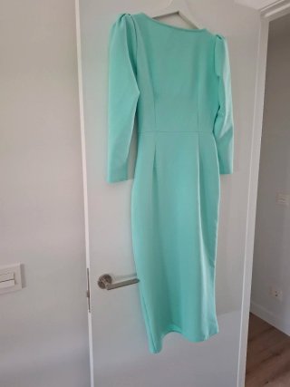 Vestido Coosy verde azulado talla XS.