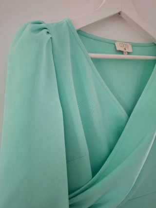 Vestido Coosy verde azulado talla XS.
