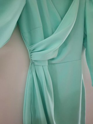 Vestido Coosy verde azulado talla XS.
