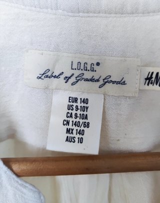 Camiseta H&M Blanca Viscosa 100%
