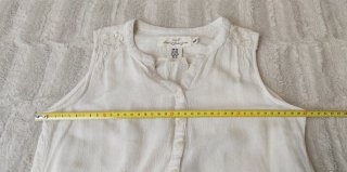 Camiseta H&M Blanca Viscosa 100%