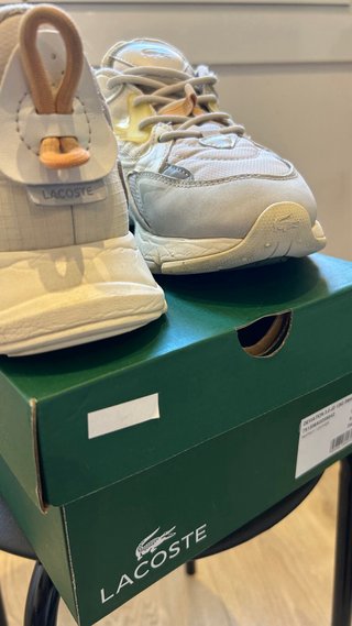 Zapatillas Lacoste Talla 41 Beige/Blanco