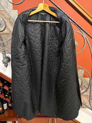 Giacca trench lunga da donna vera pelle vintage