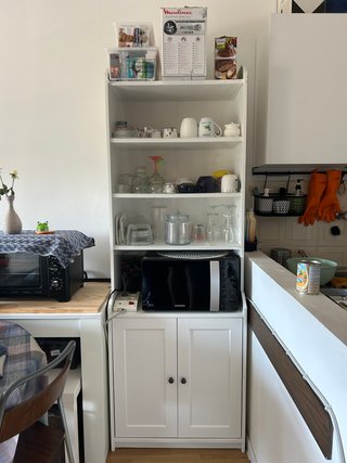 Mobile Ikea Hauga 204.150.46, alto, bianco, 2 ante