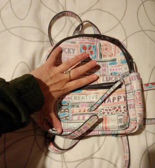 Mochila Parfois multicolor con estampado