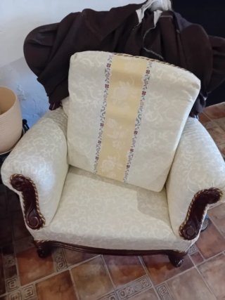 Conjunto de sofás y sillones vintage y mesa/sillas