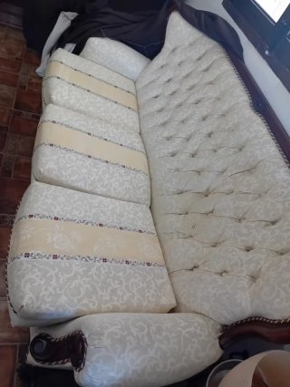 Conjunto de sofás y sillones vintage y mesa/sillas