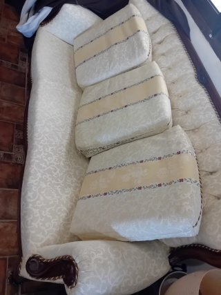 Conjunto de sofás y sillones vintage y mesa/sillas