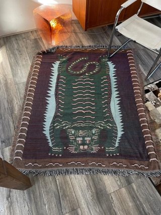 Tapiz de tela con diseño de tigre rosa