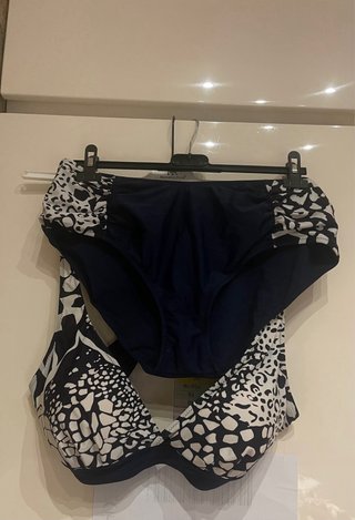 Bikini Marina tg 52 blu/bianco