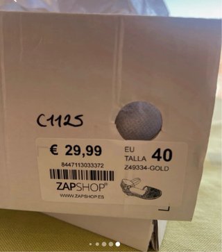 ZAPSHOP Cuñas Doradas Beige