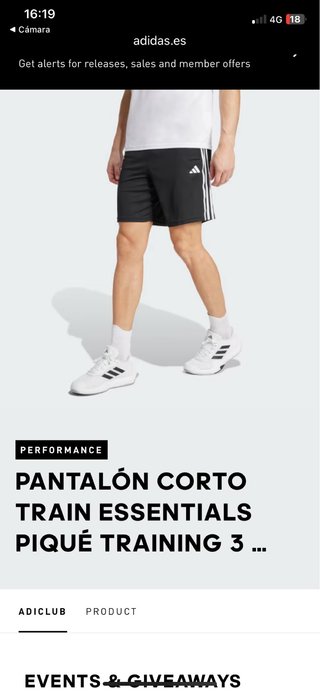 Pantalón corto Adidas negro
