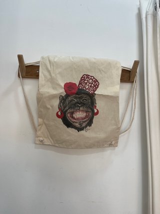 Mochila Jaleo con estampado de mono
