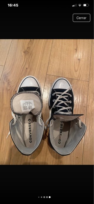 Converse plataforma negras T39