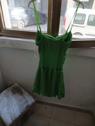 Vestito corto verde