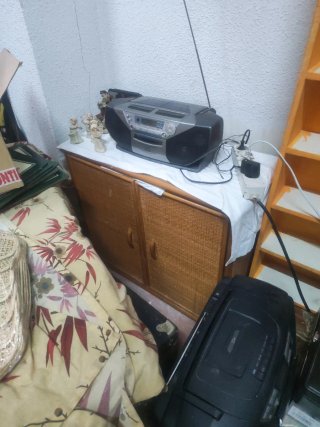 Aparador auxiliar Ratan y Madera