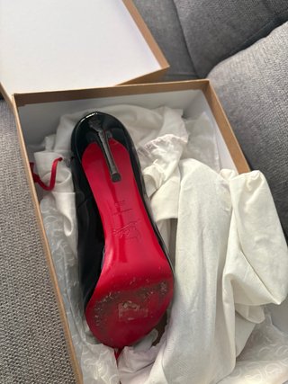 Zapatos Christian Louboutin Negros Peep Toe