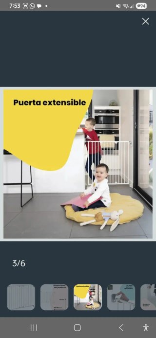 Barrera de seguridad para puertas y escaleras