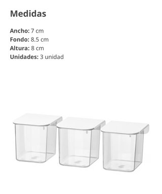 Contenitori SKÅDIS IKEA con coperchio bianco (confezione da 3 pz)
