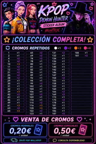 Venta cromos KPOP Demon Hunters