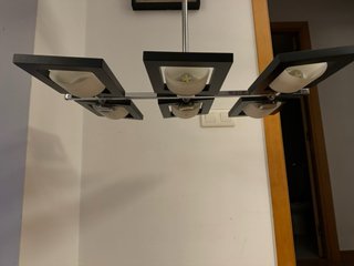 Lámpara moderna diseño negro y plata
