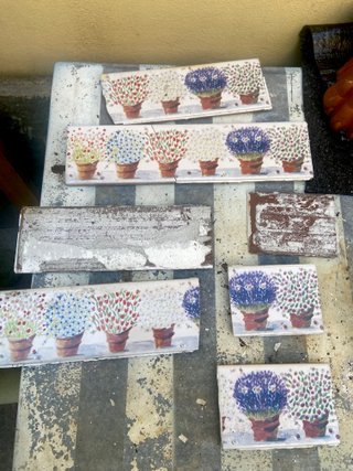 Piastrelle vintage decorative