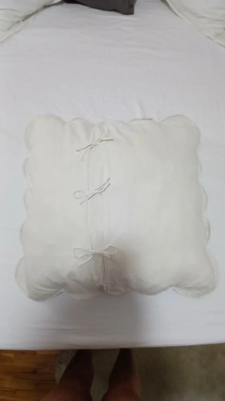 Cojín KAszer 62x62cm crema y azul