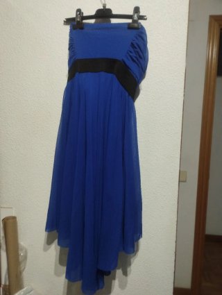 Vestido azul tul T38