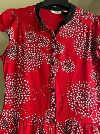 Blusa Mango Estampada Roja