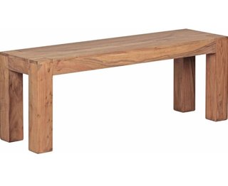 Mesa extebsible y banco de madera