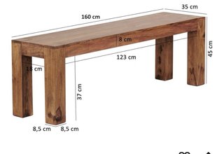Mesa extebsible y banco de madera