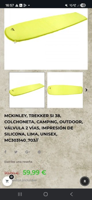 Esterilla autoinflable McKinley Trekker 38