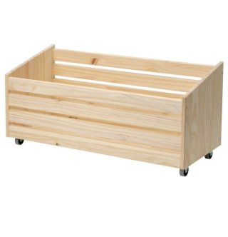 CAJA O CAJÓN CON RUEDAS GRANDE DE MADERA