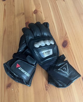 Guantes Moto Dainese Cuero Negro