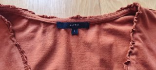 Blusa manga corta Amitié Talla L naranja