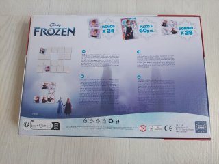 Set Juegos Frozen 60pcs Puzzle Domino Memos