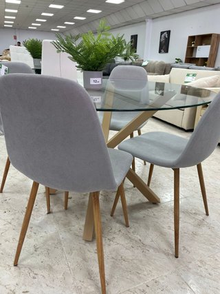 Sillas de comedor grises (4 unidades)